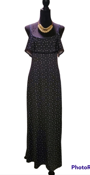 Nina Leonard Maxi Sundress ~ It's Flirty Sexy Cool ~ Sz Lg - Picture 4 of 9